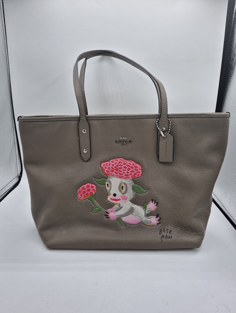 Coach X Baseman Limit Edition Lou City Bag Fog Gray Zip Top Tote 57911